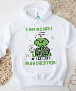 Official I Am Sorry The Nice Nurse Is On Vacation Nurse Christmas T Shirt