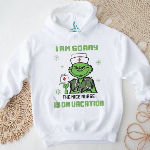 Official I Am Sorry The Nice Nurse Is On Vacation Nurse Christmas T Shirt
