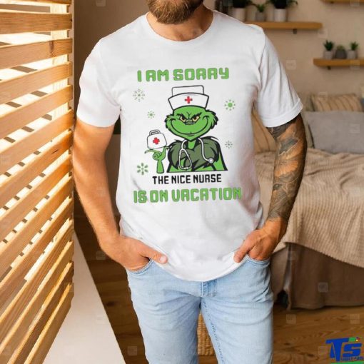 Official I Am Sorry The Nice Nurse Is On Vacation Nurse Christmas T Shirt