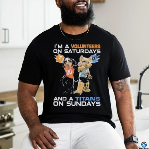 Official I’m A Volunteers On Saturdays And A Titans On Sundays 2024 T Shirt