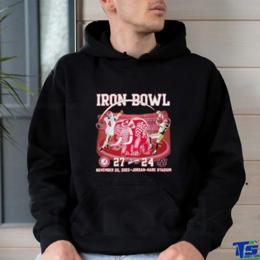 Official Iron Bowl Alabama Crimson Tide 27 24 Auburn Tigers November 25 2023 Jordan Hare Stadium T Shirt