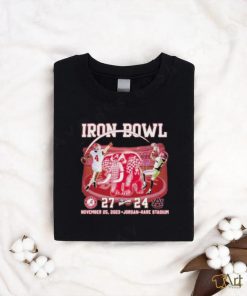 Official Iron Bowl Alabama Crimson Tide 27 24 Auburn Tigers November 25 2023 Jordan Hare Stadium T Shirt