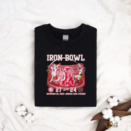 Official Iron Bowl Alabama Crimson Tide 27 24 Auburn Tigers November 25 2023 Jordan Hare Stadium T Shirt