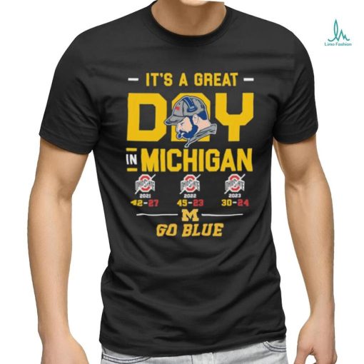 Official It’s A Great Day In Michigan Wolverines Go Blue T Shirt