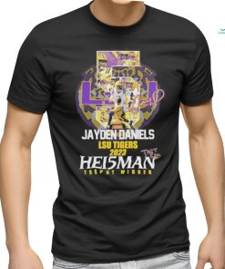 Official Jayden Daniels LSU Tigers 2023 Hei5man Trophy Winner T Shirt
