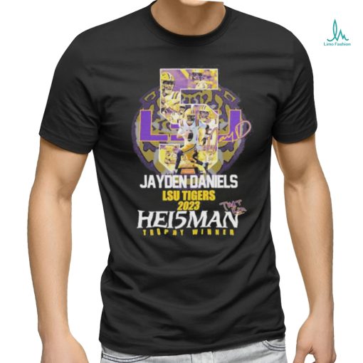 Official Jayden Daniels LSU Tigers 2023 Hei5man Trophy Winner T Shirt