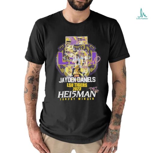 Official Jayden Daniels LSU Tigers 2023 Hei5man Trophy Winner T Shirt