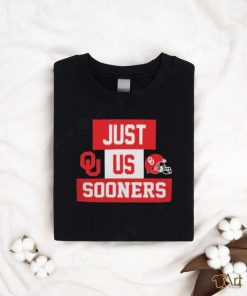 Official Just Us Oklahoma Sooners Helmet Logo T Shirt