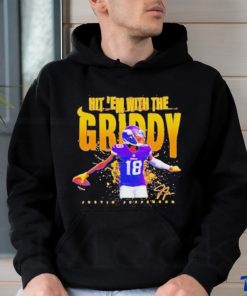 Official Justin jefferson Minnesota vikings hit ’em with the griddy signature T shirt