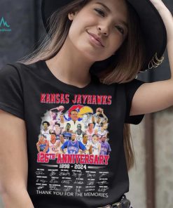 Official Kansas Jayhawks 126th Anniversary 1898 2024 Thank You For The Memories Signatures Shirt