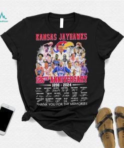 Official Kansas Jayhawks 126th Anniversary 1898 2024 Thank You For The Memories Signatures Shirt