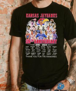 Official Kansas Jayhawks 126th Anniversary 1898 2024 Thank You For The Memories Signatures Shirt