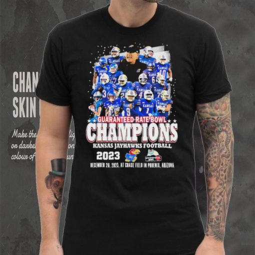 Official Kansas Jayhawks Football Team Guaranteed Rate Bowl 2023 Champions Shirt