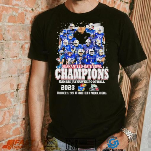 Official Kansas Jayhawks Football Team Guaranteed Rate Bowl 2023 Champions Shirt