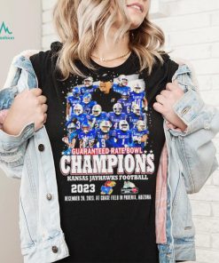 Official Kansas Jayhawks Football Team Guaranteed Rate Bowl 2023 Champions Shirt