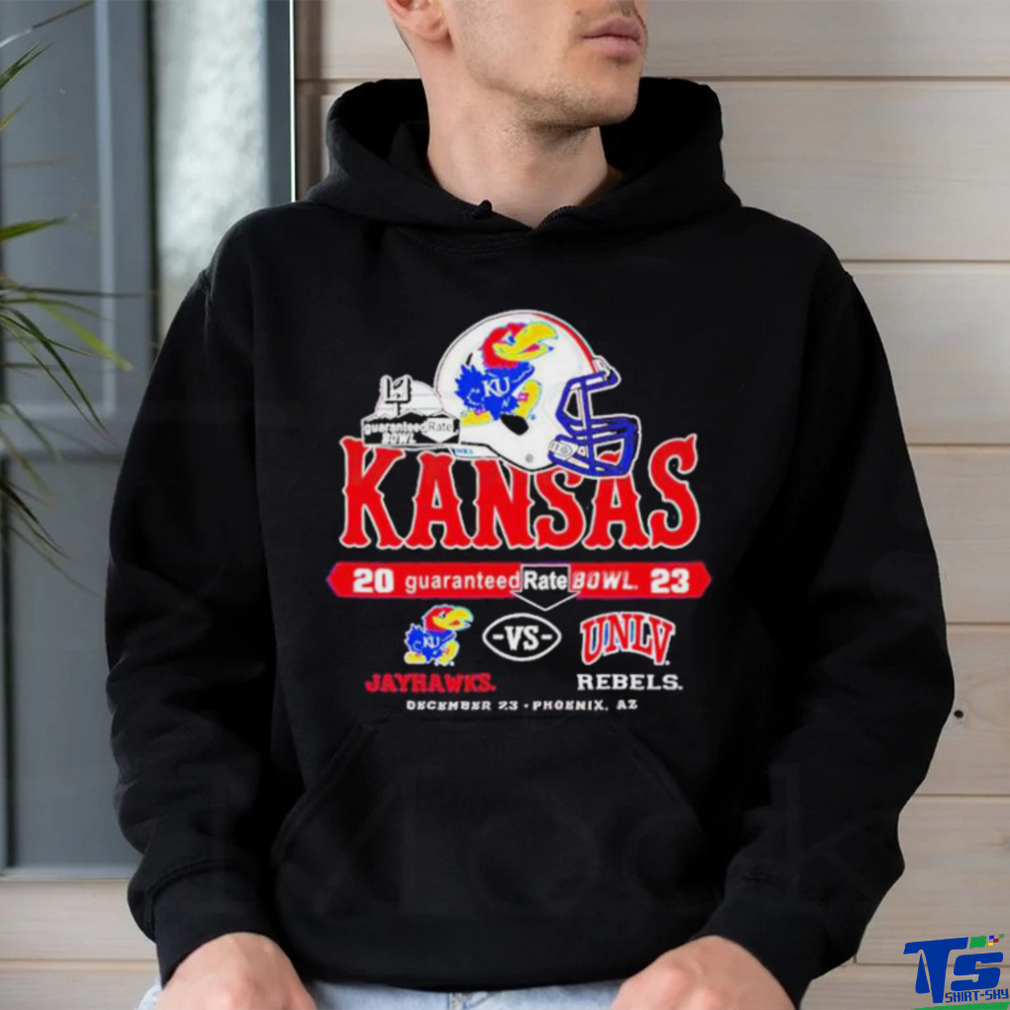Official Kansas Jayhawks Vs Unlv Rebels Guaranteed Rate Bowl Dec 23 2023 T Shirt Official Kansas Jayhawks Vs Unlv Rebels Guaranteed Rate Bowl Dec 23 2023 T Shirt