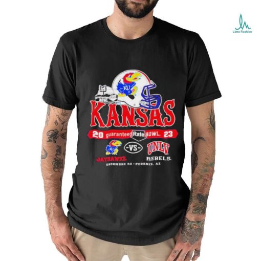 Official Kansas Jayhawks Vs Unlv Rebels Guaranteed Rate Bowl Dec 23 2023 T Shirt