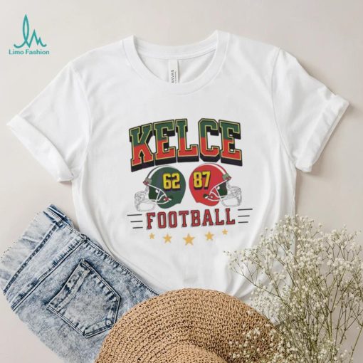 Official Kelce Brothers Football 62 87 Eagles Chiefs Shirt