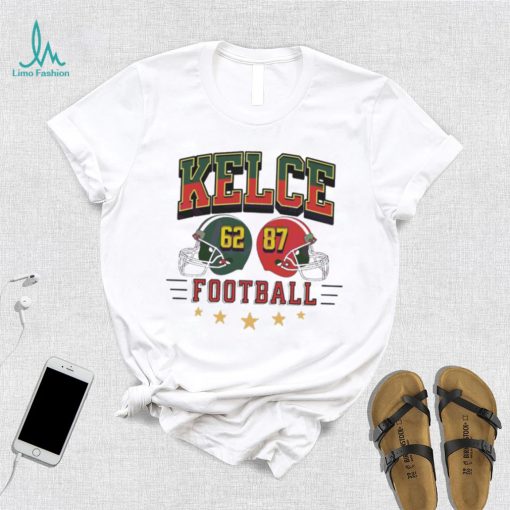 Official Kelce Brothers Football 62 87 Eagles Chiefs Shirt