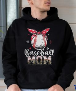 Official Leopard Baseball Mom Headband Baseball Ball Mothers Day Mama T Shirt