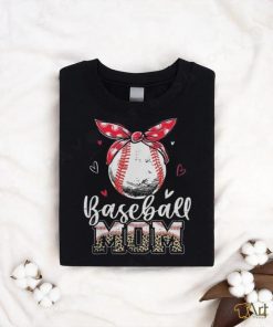 Official Leopard Baseball Mom Headband Baseball Ball Mothers Day Mama T Shirt