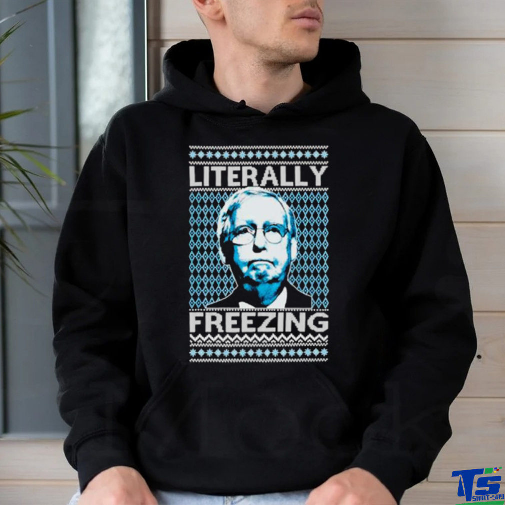 Official Literally Freezing Mcconnell Senator Ugly Christmas T Shirt Official Literally Freezing Mcconnell Senator Ugly Christmas T Shirt