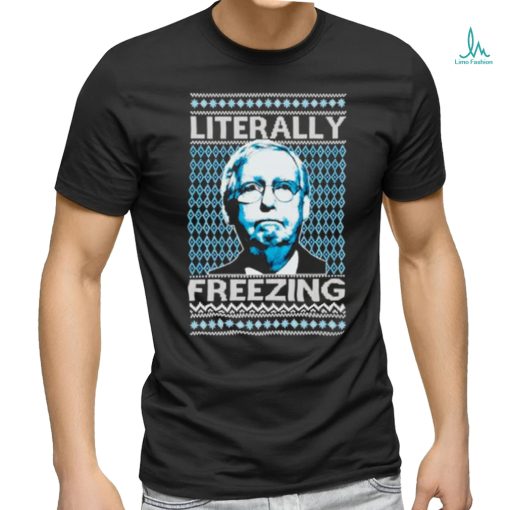 Official Literally Freezing Mcconnell Senator Ugly Christmas T Shirt