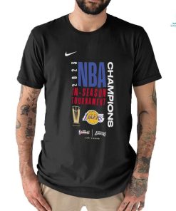 Official Los Angeles Lakers Nike Youth 2023 NBA In Season Tournament Champions Locker Room Shirt
