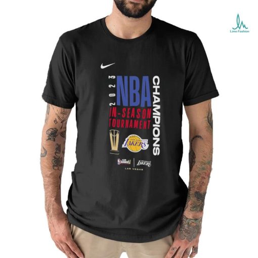 Official Los Angeles Lakers Nike Youth 2023 NBA In Season Tournament Champions Locker Room Shirt