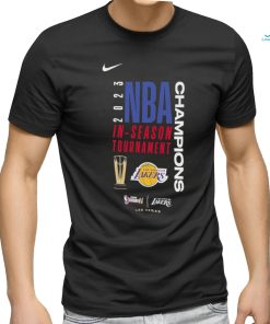 Official Los Angeles Lakers Nike Youth 2023 NBA In Season Tournament Champions Locker Room Shirt