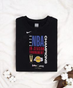 Official Los Angeles Lakers Nike Youth 2023 NBA In Season Tournament Champions Locker Room Shirt