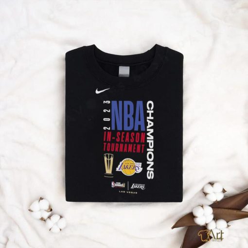 Official Los Angeles Lakers Nike Youth 2023 NBA In Season Tournament Champions Locker Room Shirt
