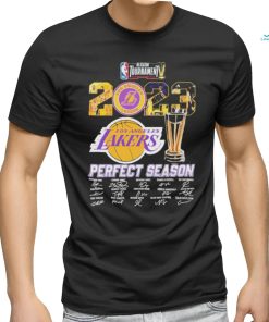 Official Los Angeles Lakers Perfect Season 2023 NBA In Season Tournament Signatures Shirt, hoodie, sweater, long sleeve and tank top Official Los Angeles Lakers Perfect Season 2023 NBA In Season Tournament Signatures Shirt