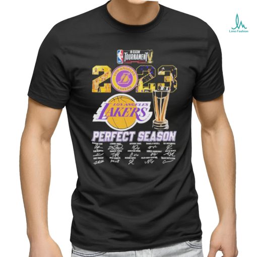 Official Los Angeles Lakers Perfect Season 2023 NBA In Season Tournament Signatures Shirt