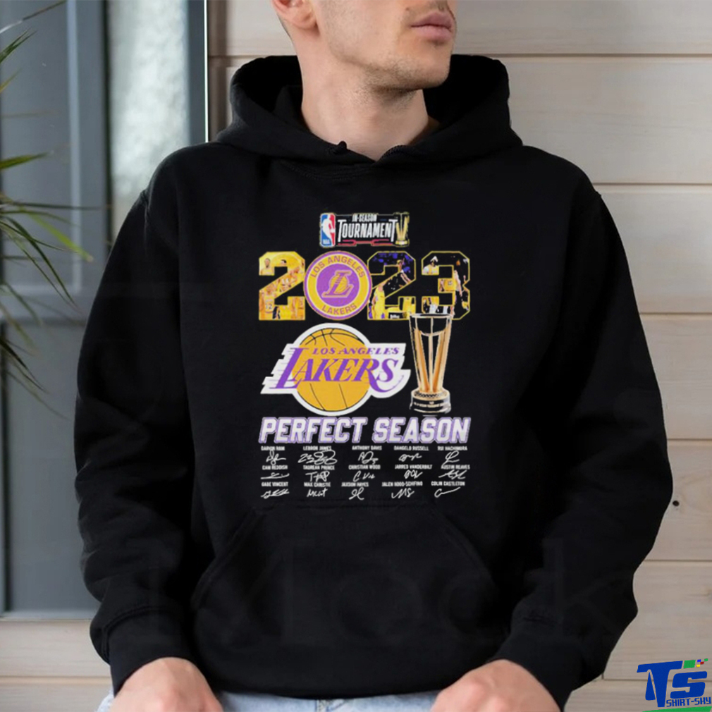 Official Los Angeles Lakers Perfect Season 2023 NBA In Season Tournament Signatures Shirt Official Los Angeles Lakers Perfect Season 2023 NBA In Season Tournament Signatures Shirt