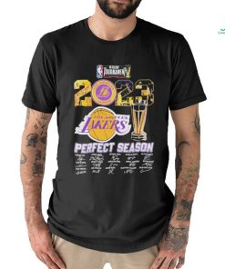 Official Los Angeles Lakers Perfect Season 2023 NBA In Season Tournament Signatures Shirt, hoodie, sweater, long sleeve and tank top Official Los Angeles Lakers Perfect Season 2023 NBA In Season Tournament Signatures Shirt