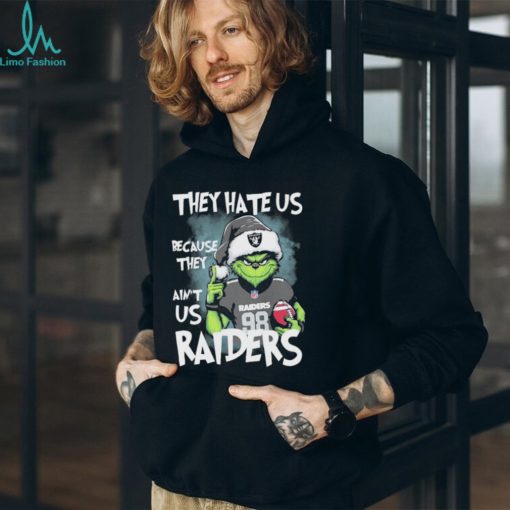 Official Maxx Crosby Grinch They Hate Us Because They Ain’t Us Las Vegas Raiders Christmas Shirt