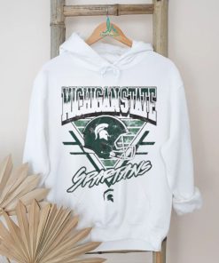 Official Michigan State Spartans Helmet Triangle Vintage T Shirt