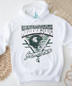 Official Michigan State Spartans Helmet Triangle Vintage T Shirt