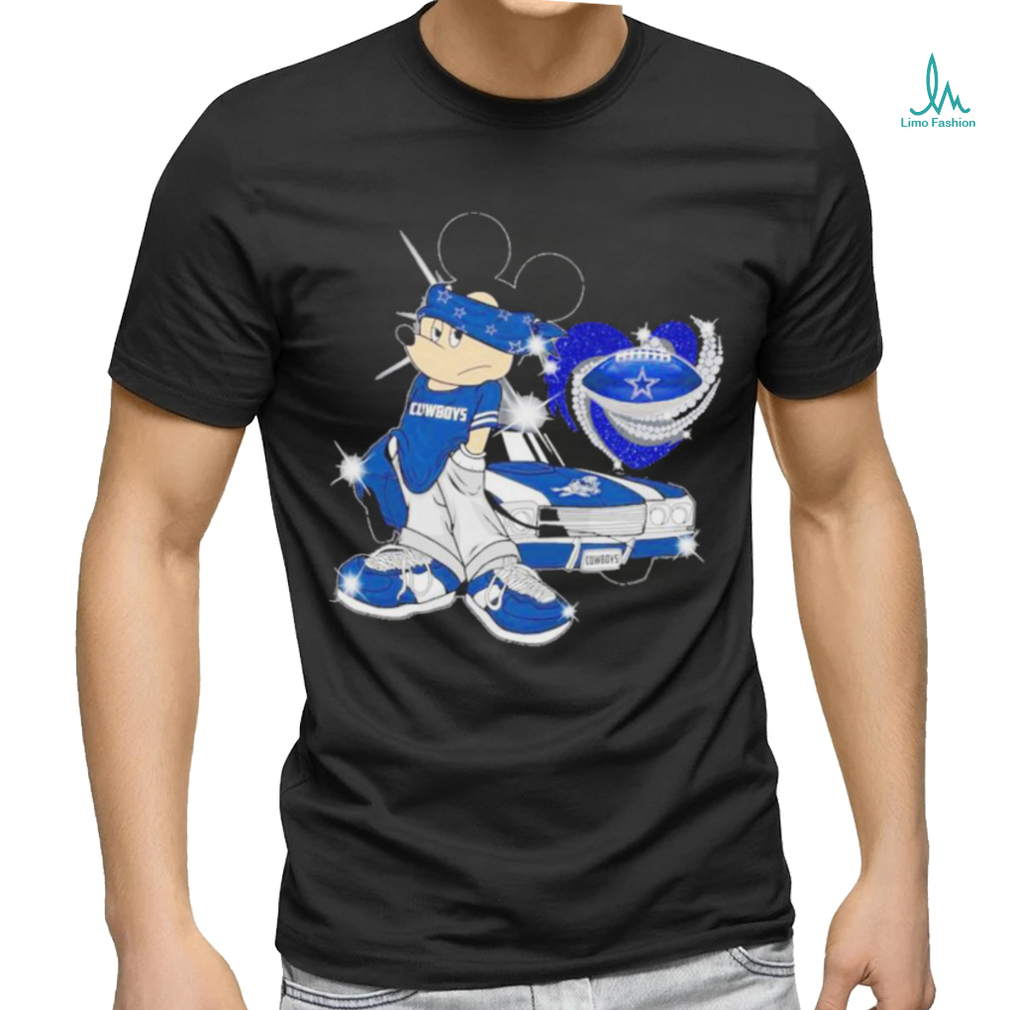 Official Mickey Mouse Dallas Cowboys Diamond Football Shirt Official Mickey Mouse Dallas Cowboys Diamond Football Shirt