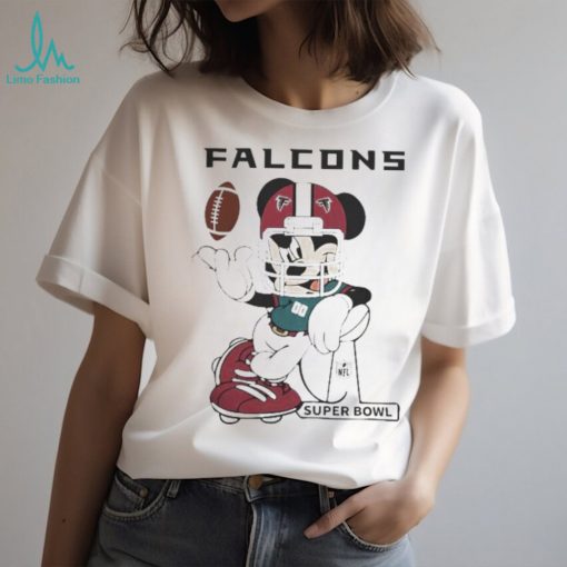 Official Mickey Mouse Player Atlanta Falcons Football Nfl Super Bowl Logo Shirt