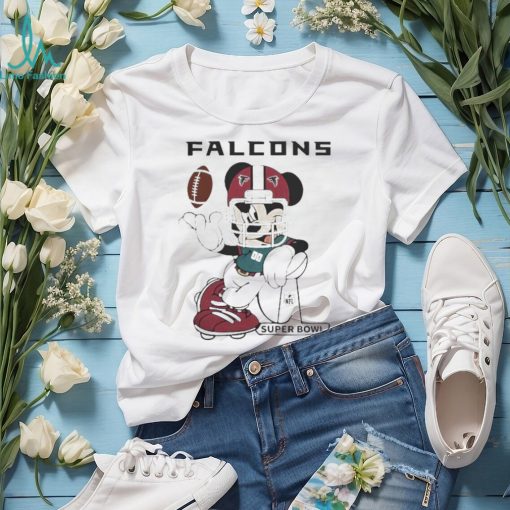 Official Mickey Mouse Player Atlanta Falcons Football Nfl Super Bowl Logo Shirt