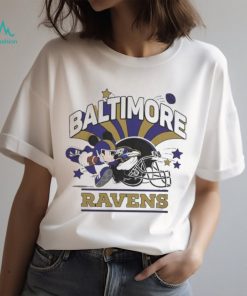 Official Mickey Mouse Player Baltimore Ravens Football Helmet Logo Character Shirt