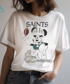 Official Mickey Mouse Player New Orleans Saints Football Nfl Super Bowl Logo Shirt