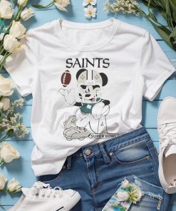 Official Mickey Mouse Player New Orleans Saints Football Nfl Super Bowl Logo Shirt