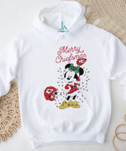 Official Minnie Mouse Kansas City Football Merry Christmas Helmet Christmas Lights T Shirt