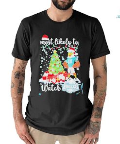 Official Most likely to watch philadelphia eagles Christmas T shirt