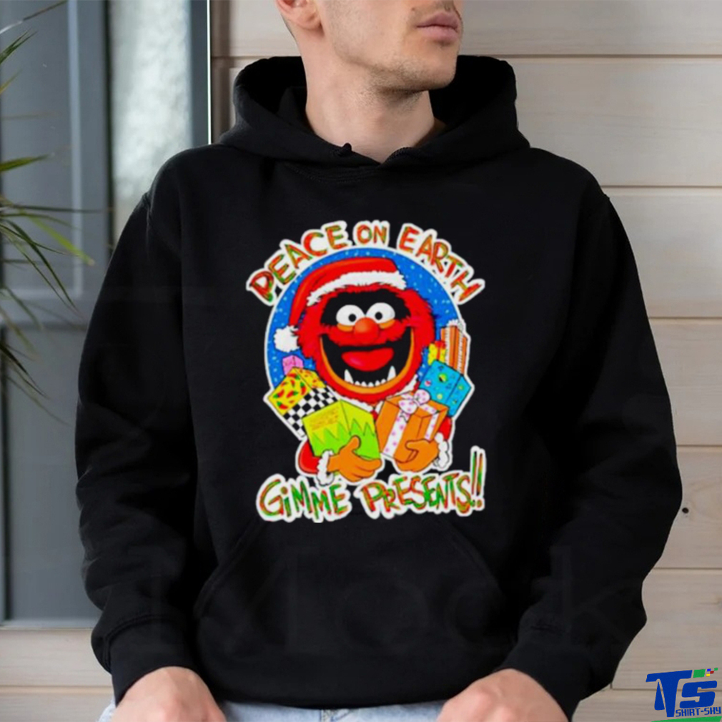 Official Muppets Santa Peace On Earth Gimme Presents T Shirt Official Muppets Santa Peace On Earth Gimme Presents T Shirt