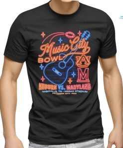 Official Music City Bowl Auburn Vs Maryland On Nashville TN Nissan Stadium December 30th 2023 T Shirt