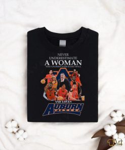 Official Never Underestimate A Woman Who Understands Basketball And Loves Auburn T Shirt